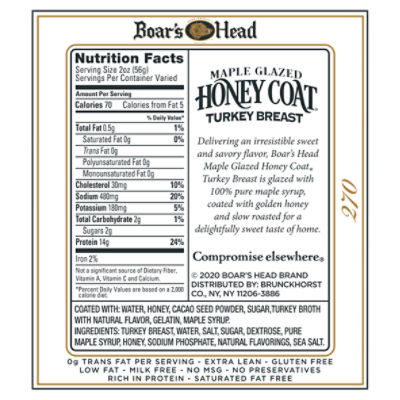 Boar's Head Maple Glazed Honey Coat Turkey Breast