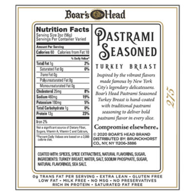 Boar's Head Pastrami Seasoned Turkey Breast