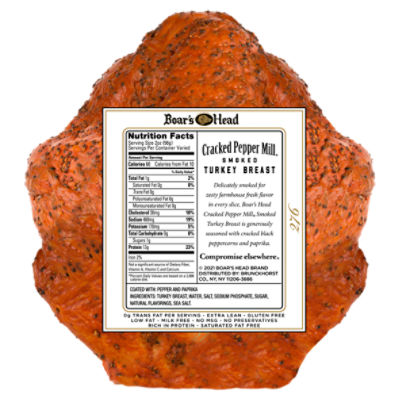 Boar's Head Cracked Pepper Mill Smoked Turkey Breast