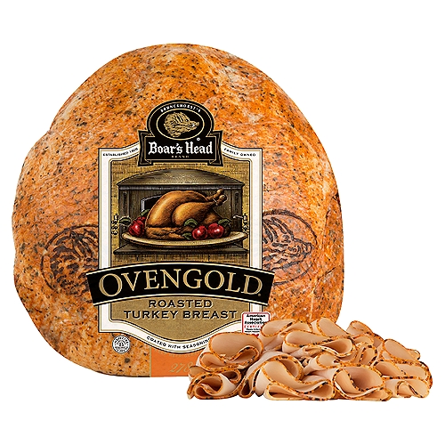Delivering homestyle flavor in every tender slice, Boar's Head® Ovengold® Turkey Breast is seasoned with aromatic spices and slow roasted to perfection according to a family recipe for a taste of home.