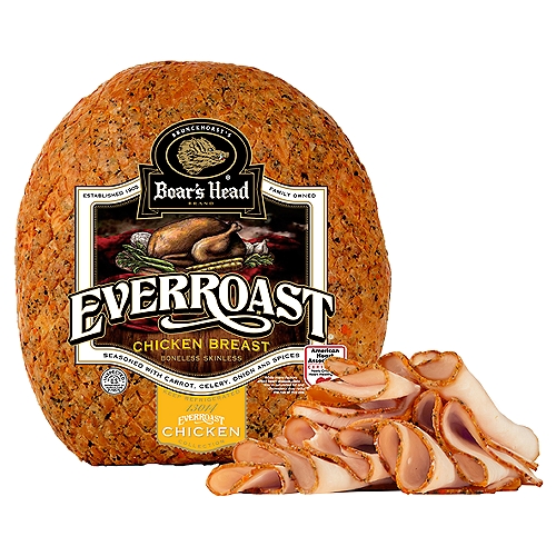 Slow roasted for homestyle flavor, Boar's Head EverRoast® Chicken Breast is seasoned with carrots, celery, onions and a medley of spices, making each delicious slice simply the best roast chicken - ever.