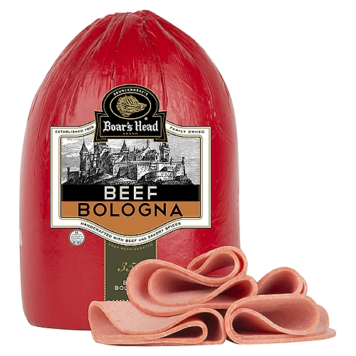 Handrafted with beef and carefully selected spices, Boar's Head Beef Bologna is made according to our traditional recipe and is bursting with rich flavor in each tender slice.