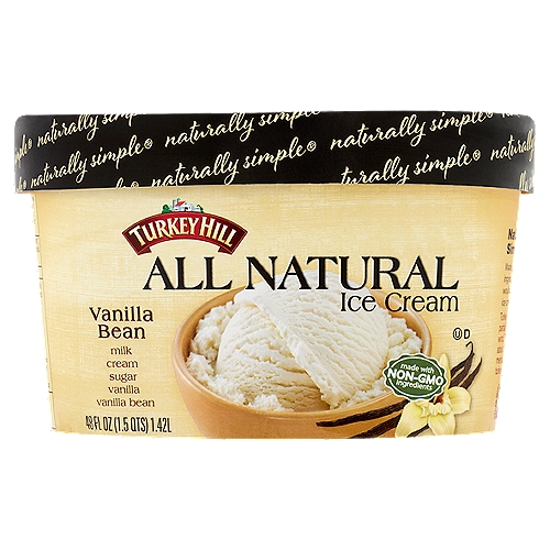 Turkey Hill All Natural Vanilla Bean Ice Cream, 48 fl oz
All Natural Vanilla Ice Cream with Vanilla Bean Specks

Naturally Simple.
Made with the same ingredients you would use to make ice cream at home.