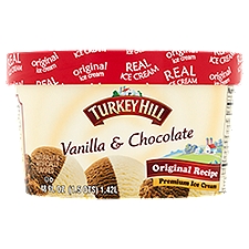 Turkey Hill Vanilla & Chocolate , Premium Ice Cream, 48 Fluid ounce
