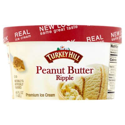Turkey Hill Peanut Butter Ripple, Premium Ice Cream