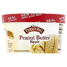 Turkey Hill Peanut Butter Ripple, Premium Ice Cream, 48 Fluid ounce