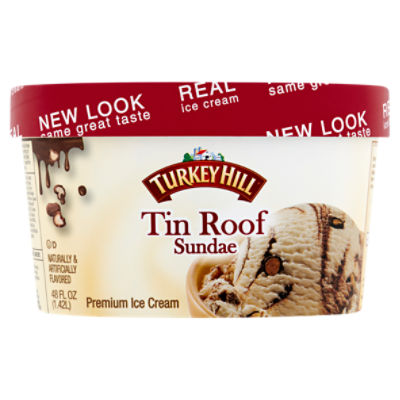 Turkey Hill Tin Roof Sundae, Premium Ice Cream
