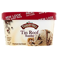 Turkey Hill Tin Roof Sundae, Premium Ice Cream, 1.42 Each