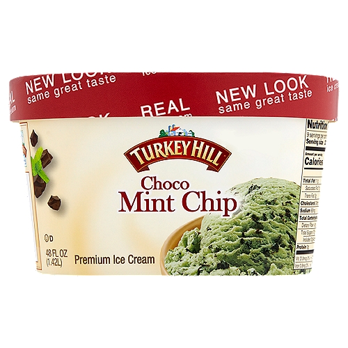 Turkey Hill Choco Mint Chip Premium Ice Cream, 48 fl oz
Cool Mint Ice Cream with Melt-in-Your-Mouth Choco Chips.