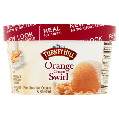 Turkey Hill Orange Cream Swirl , Premium Ice Cream & Sherbet