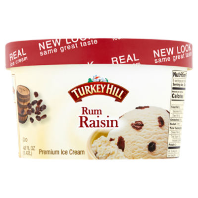 Turkey Hill Rum Raisin, Premium Ice Cream
