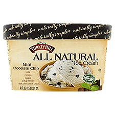 Turkey Hill Ice Cream, All Natural Mint Chocolate Chip, 48 Ounce