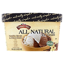 Turkey Hill All Natural Vanilla Bean & Chocolate, Ice Cream, 48 Fluid ounce