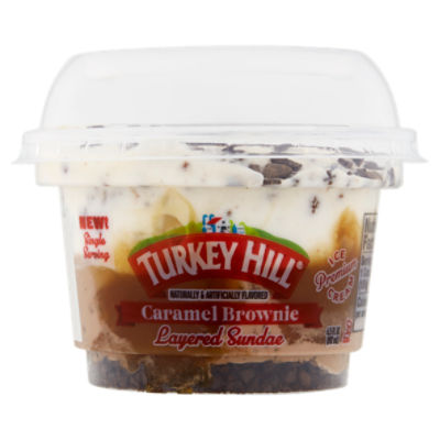 Turkey Hill Caramel Brownie, Layered Sundae