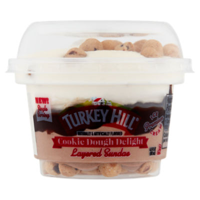 Turkey Hill Cookie Dough Delight, Layered Sundae