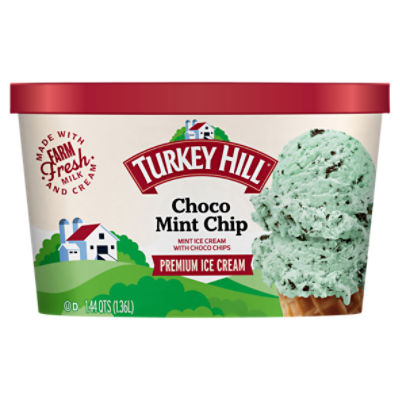 TURKEY HILL Choco Mint Chip Premium Ice Cream, 1.44 qts