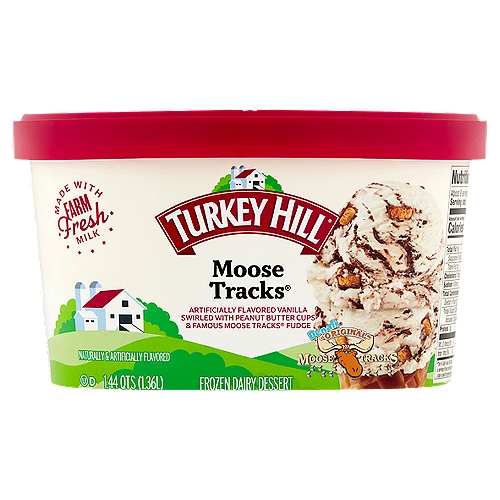 Turkey Hill Moose Tracks Frozen Dairy Dessert, 1.44 qts