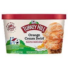 TURKEY HILL Orange Cream Swirl Frozen Dairy Dessert & Sherbet Ice Cream, 1.44 qts