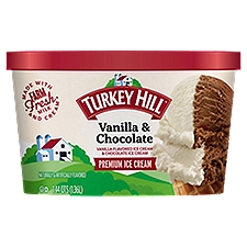 TURKEY HILL Vanilla & Chocolate Premium Ice Cream, 1.44 qts