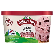 TURKEY HILL Black Cherry Premium Ice Cream, 1.44 qts, 46 Fluid ounce