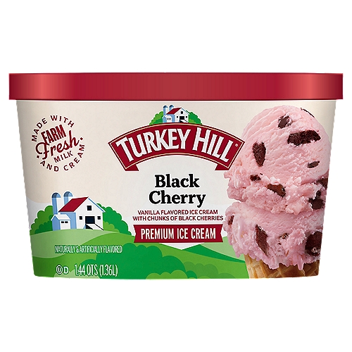 TURKEY HILL Black Cherry Premium Ice Cream, 1.44 qts