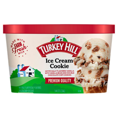 TURKEY HILL Ice Cream Cookie Frozen Dairy Dessert, 1.44 qts - Fairway