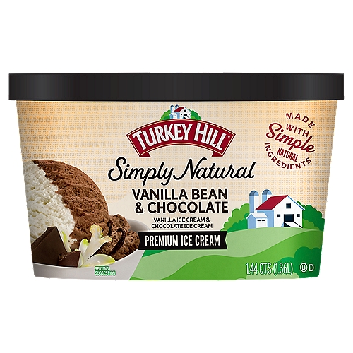 TURKEY HILL Simply Natural Vanilla Bean & Chocolate Premium Ice Cream, 1.44 qts
