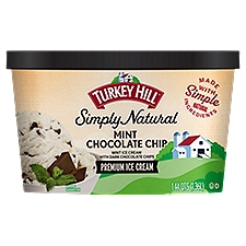 TURKEY HILL Simply Natural Mint Chocolate Chip Premium Ice Cream, 1.44 qts, 46 Fluid ounce