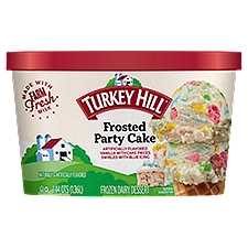 TURKEY HILL Frosted Party Cake Frozen Dairy Dessert, 1.44 qt, 46 Fluid ounce