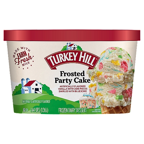 TURKEY HILL Frosted Party Cake Frozen Dairy Dessert, 1.44 qt
