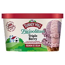 TURKEY HILL Trio'politan Triple Berry Premium Ice Cream, 1.44 qts, 46 Fluid ounce