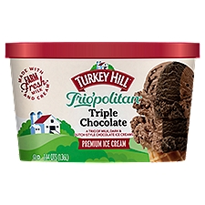 TURKEY HILL Trio'politan Triple Chocolate Premium Ice Cream, 1.44 qts