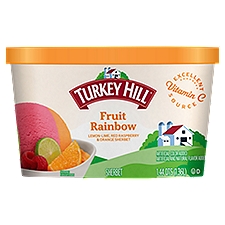 TURKEY HILL Fruit Rainbow Sherbet, 1.44 qts, 46 Fluid ounce