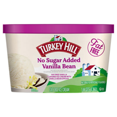 TURKEY HILL No Sugar Added Vanilla Bean Fat Free Ice Cream, 1.44 qts, 46 Fluid ounce