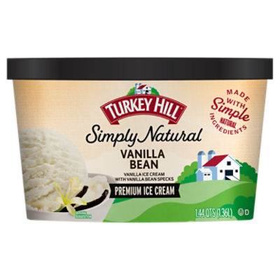 TURKEY HILL Simply Natural Vanilla Bean Premium Ice Cream, 1.44 qts, 46 Fluid ounce