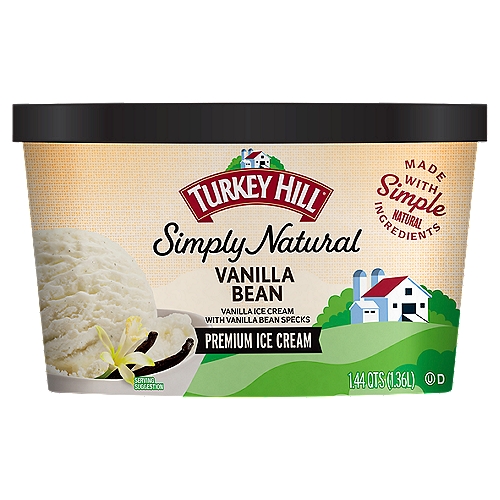 TURKEY HILL Simply Natural Vanilla Bean Premium Ice Cream, 1.44 qts