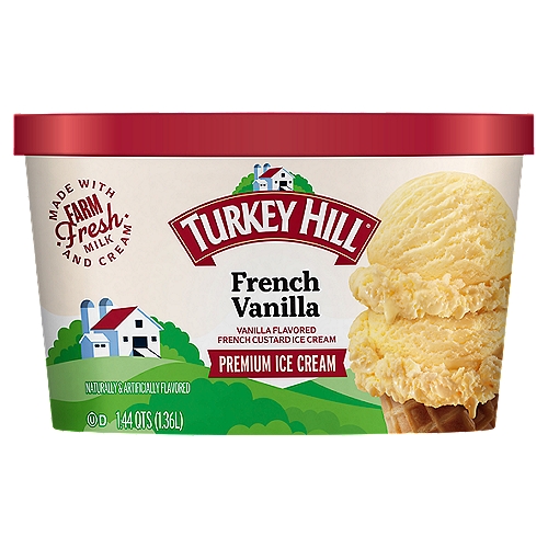 TURKEY HILL French Vanilla Premium Ice Cream, 1.44 qts