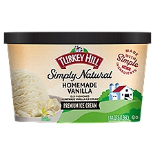 TURKEY HILL Simply Natural Homemade Vanilla Premium Ice Cream, 1.44 qts, 46 Fluid ounce