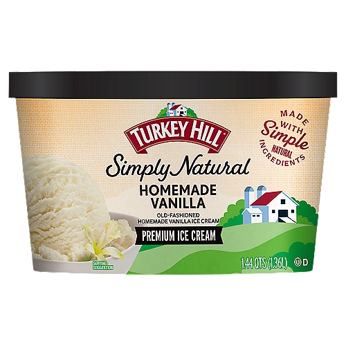 TURKEY HILL Simply Natural Homemade Vanilla Premium Ice Cream, 1.44 qts