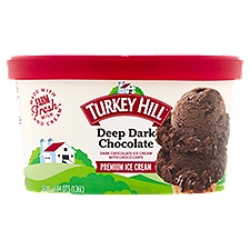 Turkey Hill Deep Dark Chocolate Premium Ice Cream, 1.44 qts, 46 Fluid ounce