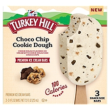 Turkey Hill Choco Chip Cookie Dough Premium Ice Cream Bars, 2.4 fl oz, 3 count