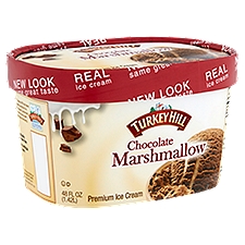 Turkey Hill Chocolate Marshmallow, Premium Ice Cream, 48 Ounce