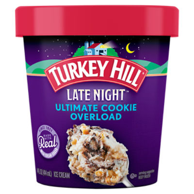 Turkey Hill Late Night Ultimate Cookie Overload Ice Cream, 14 fl oz, 14 Fluid ounce