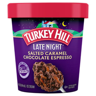 Turkey Hill Late Night Salted Caramel Chocolate Espresso Ice Cream, 14 fl oz