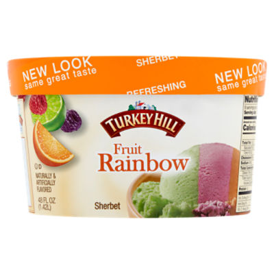 Turkey Hill Fruit Rainbow Sherbet, 48 fl oz