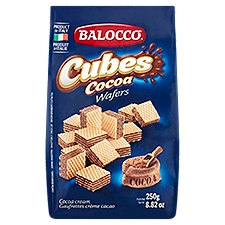 Balocco Cubes Cocoa Cream Wafers, 8.82 oz