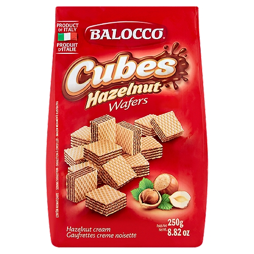 Balocco Cubes Hazelnut Cream Wafers, 8.82 oz