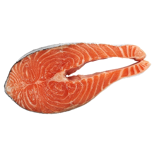 All of our fresh Atlantic salmon steaks are always fresh and never frozen. These large salmon steaks are great on the grill and are packed with heart healthy Omega-3 fatty acids.
