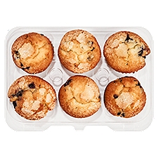 6 Pack Sugar Topped Blueberry Muffins