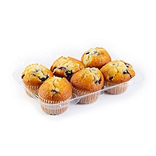 Fresh Bake Shop Blueberry Muffins - 6 Pack, 15 Ounce